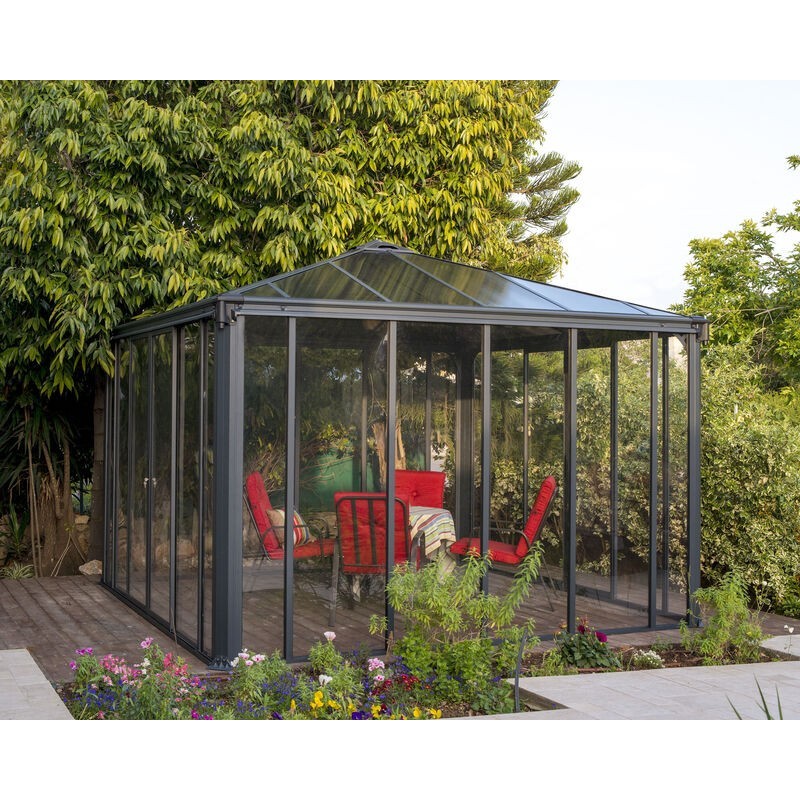 Canopia Ledro geschlossener Gartenpavillon aus Aluminium 3.6x3.6 m Canopia Ledro geschlossener Gartenpavillon aus Aluminium 3.6x3.6 m