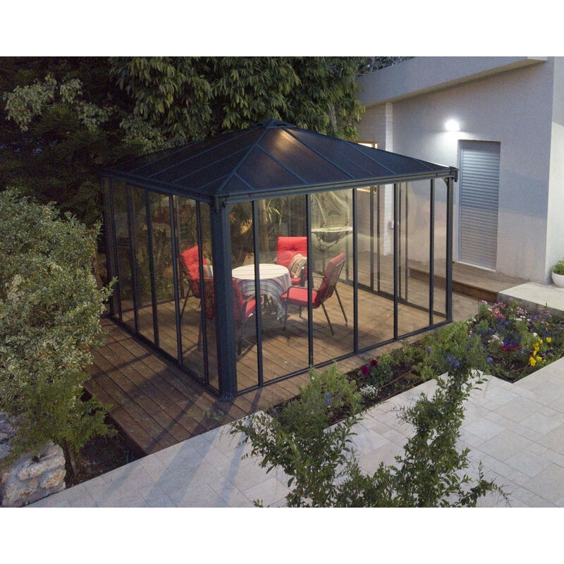 Canopia Ledro Enclosed Gazebo in Aluminium 3.6x3.6 m Canopia Ledro Enclosed Gazebo in Aluminium 3.6x3.6 m