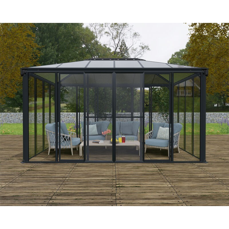 Canopia Ledro Enclosed Gazebo in Aluminium 3x4.3 m Canopia Ledro Enclosed Gazebo in Aluminium 3x4.3 m