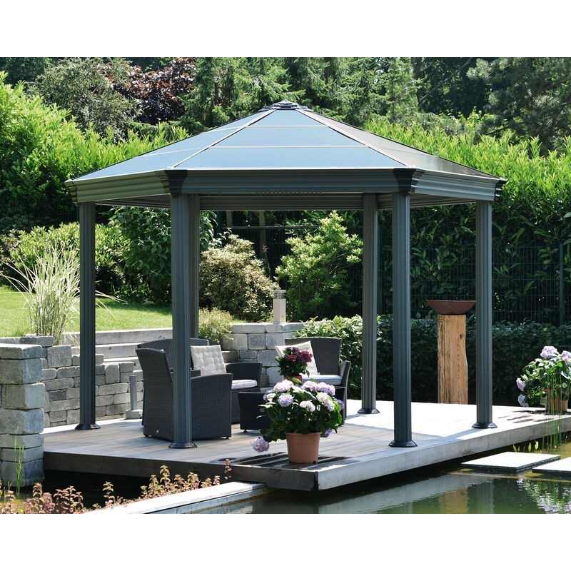 Canopia Roma Hexagonal Gazebo in Aluminium 3.6x4 m Canopia Roma Hexagonal Gazebo in Aluminium 3.6x4 m