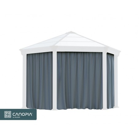 Canopia Set sechseckiger Vorhänge für Pavillon Monaco / Rom 2,3 x 2,2 m