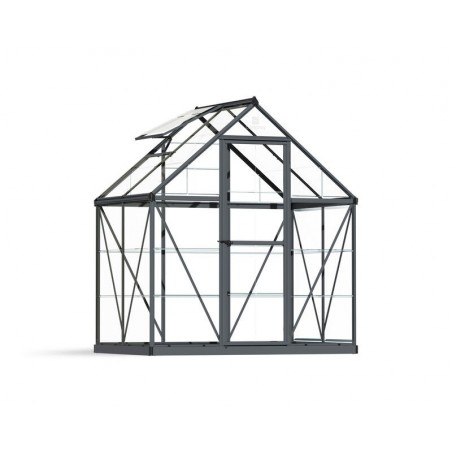 Canopia Harmony Transparentes Gartengewächshaus aus Polycarbonat 126x185x208 cm Grau