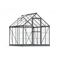 Canopia Harmony Transparentes Gartengewächshaus aus Polycarbonat 247x185x208 cm Grau