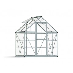 Canopia Harmony Transparent Garden Greenhouse in Polycarbonate 126X185X208 cm Silver