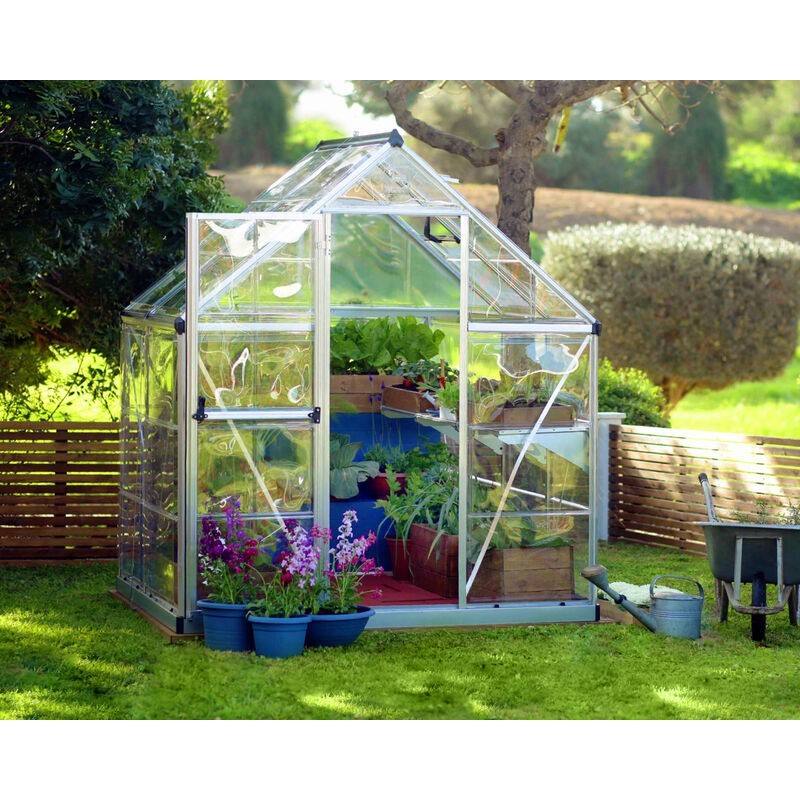 Canopia Harmony Transparentes Gartengewächshaus aus Polycarbonat 126x185x208 cm Silber Canopia Harmony Transparentes Gartengewächshaus aus Polycarbonat 126x185x208 cm Silber