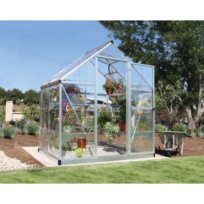 Canopia Harmony Transparentes Gartengewächshaus aus Polycarbonat 126x185x208 cm Silber Canopia Harmony Transparentes Gartengewächshaus aus Polycarbonat 126x185x208 cm Silber