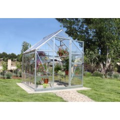 Canopia Harmony Transparentes Gartengewächshaus aus Polycarbonat 186X185X208 cm Silber