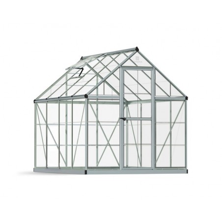 Canopia Harmony Transparentes Gartengewächshaus aus Polycarbonat, 247 x 185 x 208 cm, silberfarben