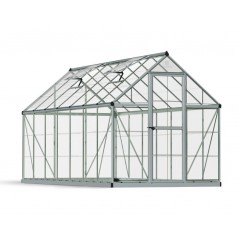Canopia Harmony Transparentes Gartengewächshaus aus Polycarbonat 426x185x208 cm Silber