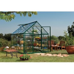 Canopia Harmony Transparentes Gartengewächshaus aus Polycarbonat, 247 x 185 x 208 cm, grün