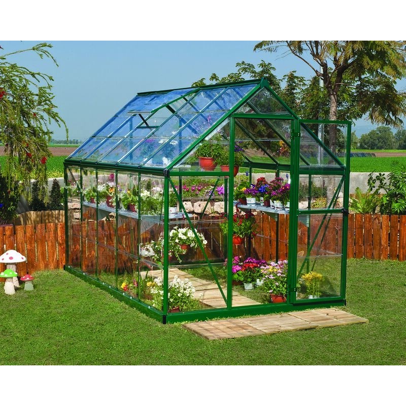 Canopia Harmony Transparentes Gartengewächshaus aus Polycarbonat, 306 x 185 x 208 cm, grün