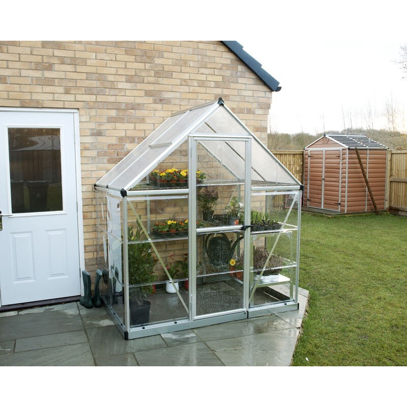 Canopia Hybrid Gartengewächshaus aus Polycarbonat 126x185x208 cm Silber Canopia Hybrid Gartengewächshaus aus Polycarbonat 126x185x208 cm Silber