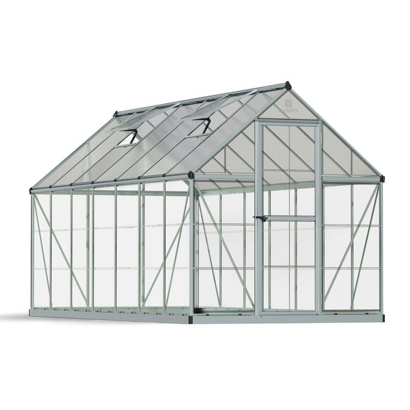 Canopia Hybrid Gartengewächshaus aus Polycarbonat 426x185x208 cm Silber Canopia Hybrid Gartengewächshaus aus Polycarbonat 426x185x208 cm Silber