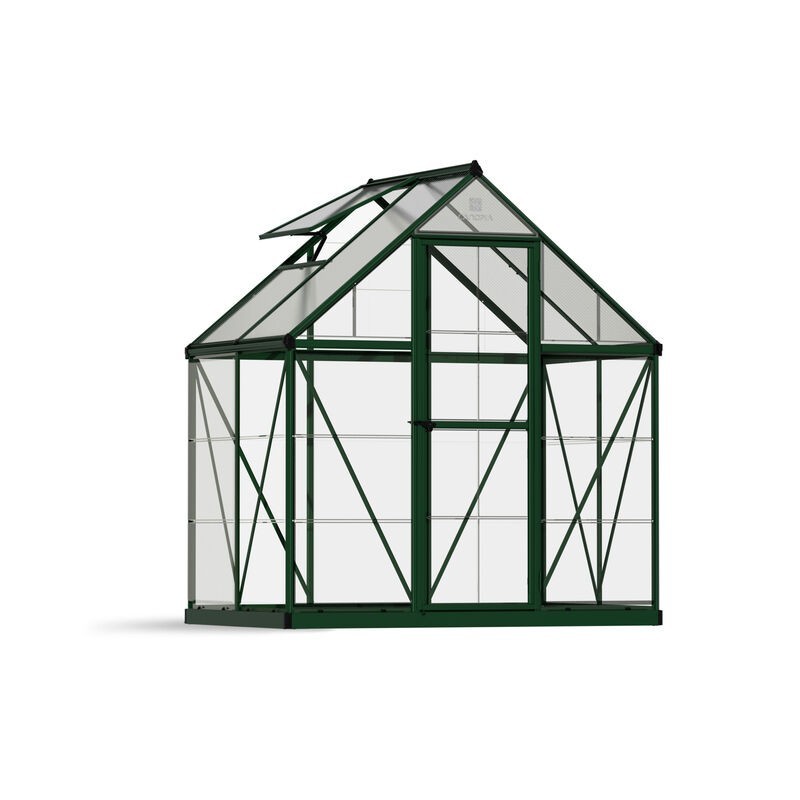 Canopia Hybrid-Gartengewächshaus aus Polycarbonat, 126 x 185 x 208 cm, grün