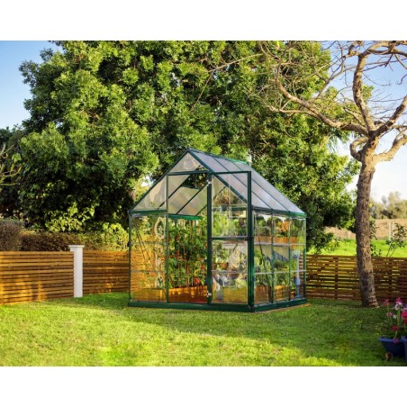 Canopia Hybrid-Gartengewächshaus aus Polycarbonat, 186 x 185 x 208 cm, grün