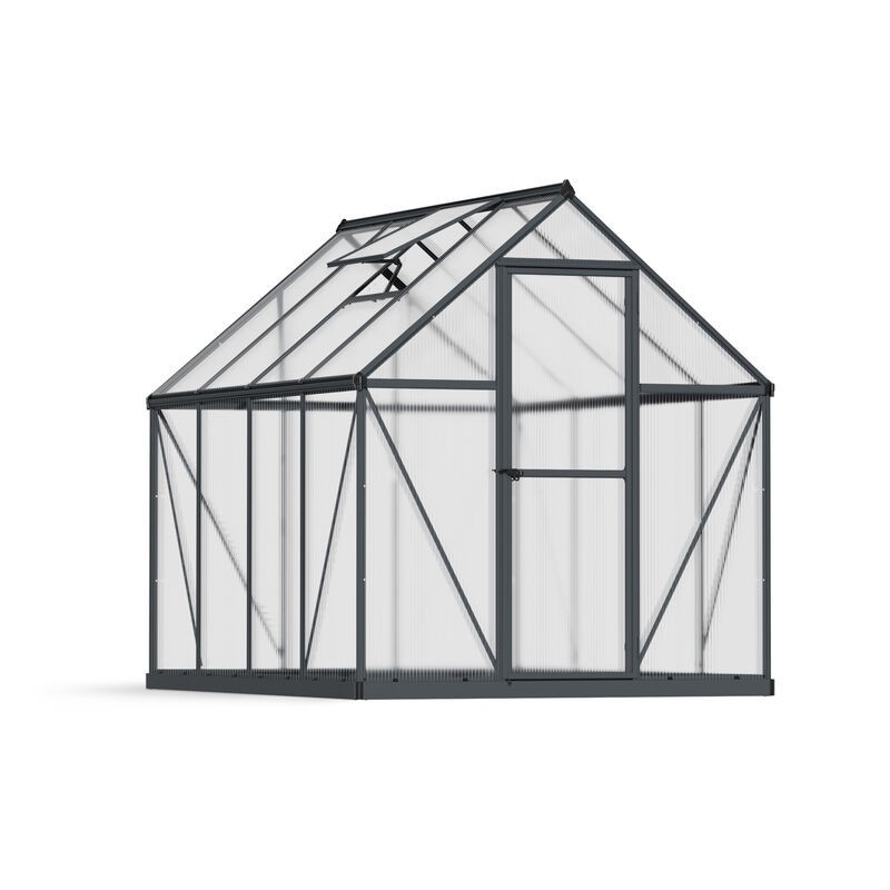 Canopia Mythos Doppelsteg-Gartengewächshaus aus Polycarbonat 247x185x208 cm Grau Canopia Mythos Doppelsteg-Gartengewächshaus aus Polycarbonat 247x185x208 cm Grau