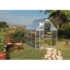 Canopia Mythos Twin-Wall Polycarbonate Garden Greenhouse 186x185x208 cm Silver