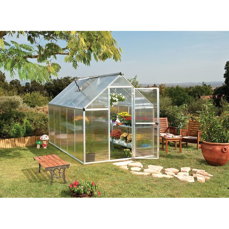 Canopia Mythos Twin-Wall Polycarbonate Garden Greenhouse 306x185x208 cm Silver Canopia Mythos Twin-Wall Polycarbonate Garden Greenhouse 306x185x208 cm Silver