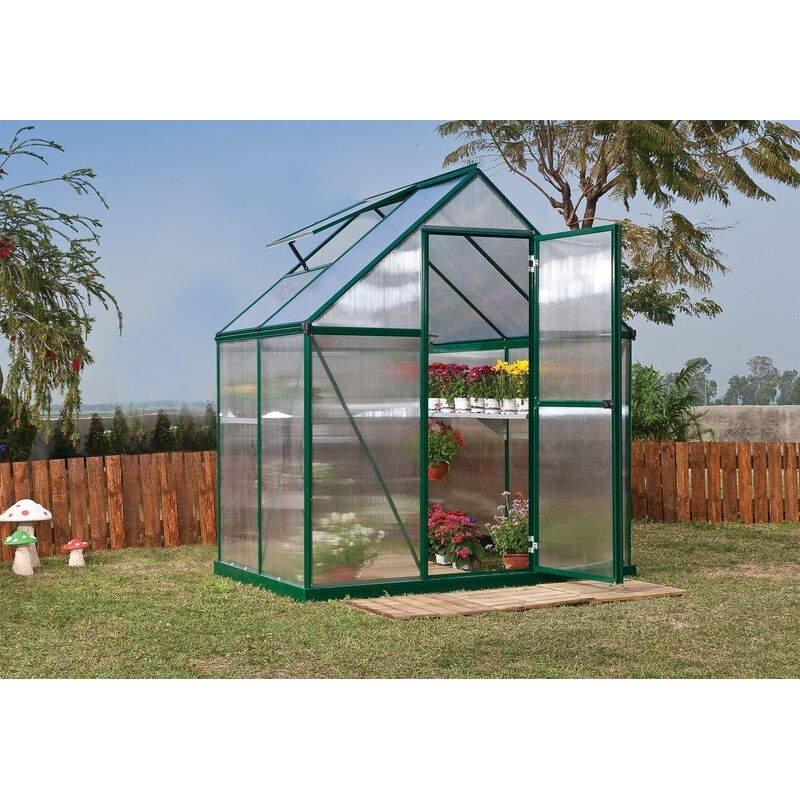 Canopia Mythos Twin-Wall Polycarbonate Garden Greenhouse 426x185x208 cm Silver Canopia Mythos Twin-Wall Polycarbonate Garden Greenhouse 426x185x208 cm Silver