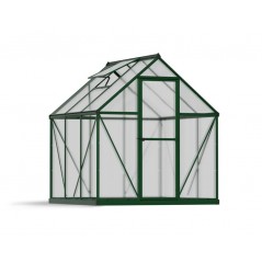 Canopia Mythos Doppelsteg-Gartengewächshaus aus Polycarbonat 186x185x208 cm Grün