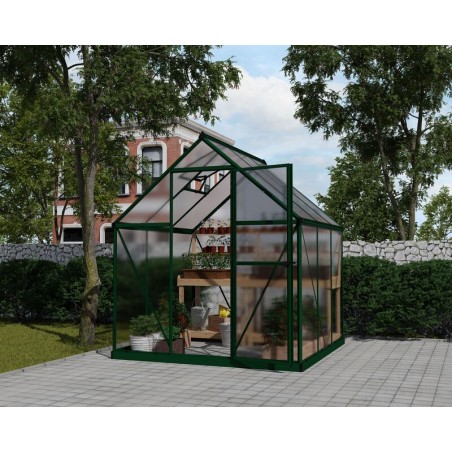 Canopia Mythos Doppelschicht-Gartengewächshaus aus Polycarbonat, 186 x 185 x 208 cm, grün