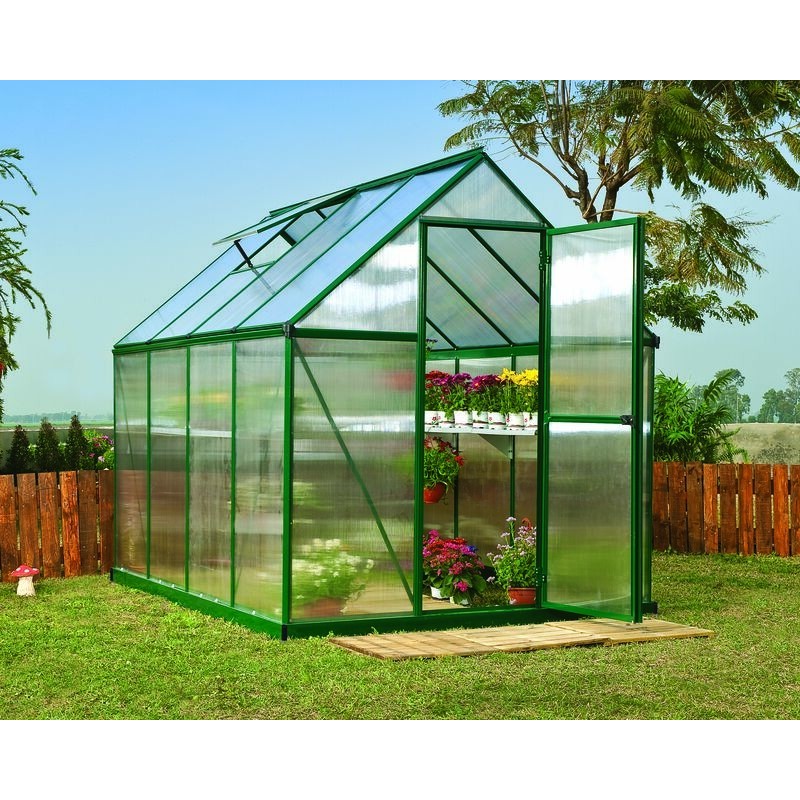 Canopia Mythos Doppelsteg-Gartengewächshaus aus Polycarbonat 247x185x208 cm Grün Canopia Mythos Doppelsteg-Gartengewächshaus aus Polycarbonat 247x185x208 cm Grün