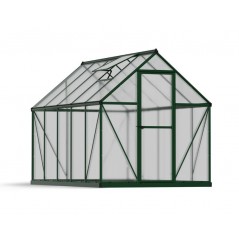 Canopia Mythos Doppelschicht-Gartengewächshaus aus Polycarbonat, 306 x 185 x 208 cm, grün