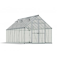 Canopia Balance Hybrid Polycarbonate Garden Greenhouse 487x244x229 cm Silver