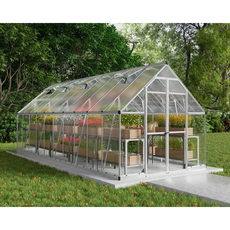 Canopia Balance Hybrid Polycarbonate Garden Greenhouse 607x244x229 cm Silver Canopia Balance Hybrid Polycarbonate Garden Greenhouse 607x244x229 cm Silver