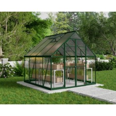 Canopia Balance Hybrid-Gartengewächshaus aus Polycarbonat 247x244x229 cm Grün