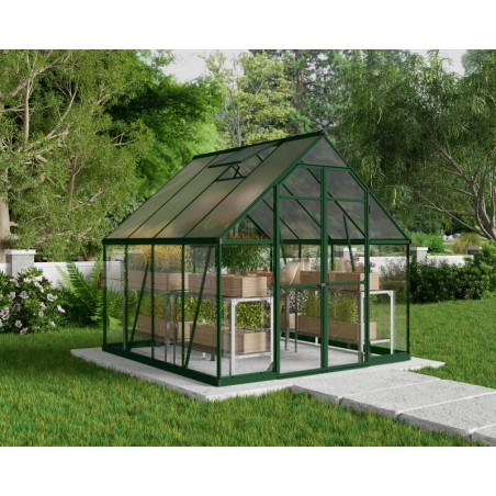 Canopia Balance Hybrid-Gartengewächshaus aus Polycarbonat 247 x 244 x 229 cm grün