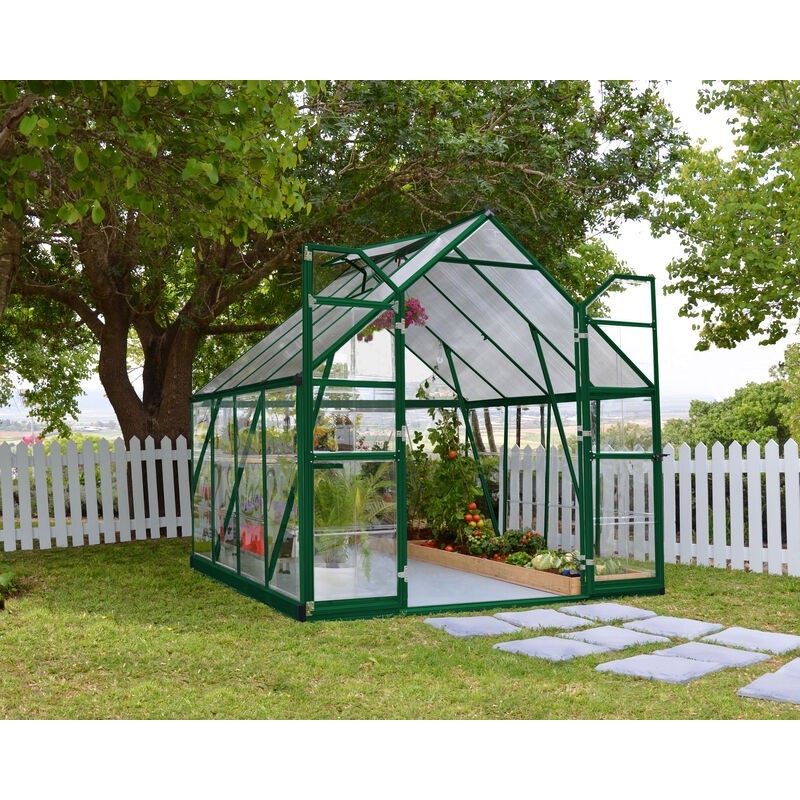 Canopia Balance Hybrid-Gartengewächshaus aus Polycarbonat 247x244x229 cm Grün Canopia Balance Hybrid-Gartengewächshaus aus Polycarbonat 247x244x229 cm Grün
