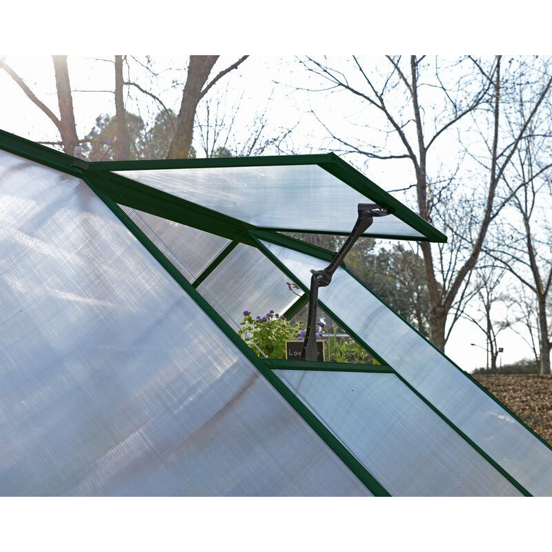Canopia Balance Hybrid-Gartengewächshaus aus Polycarbonat, 367 x 244 x 229 cm, grün