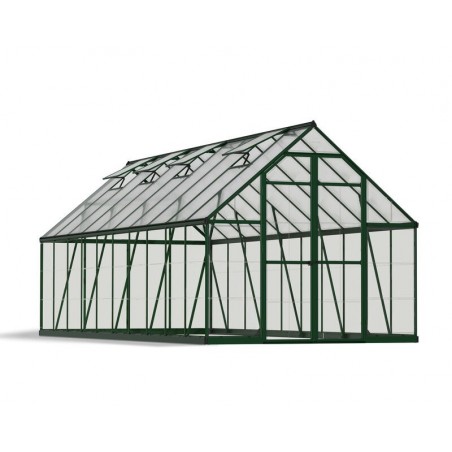 Canopia Balance Hybrid-Gartengewächshaus aus Polycarbonat, 607 x 244 x 229 cm, grün