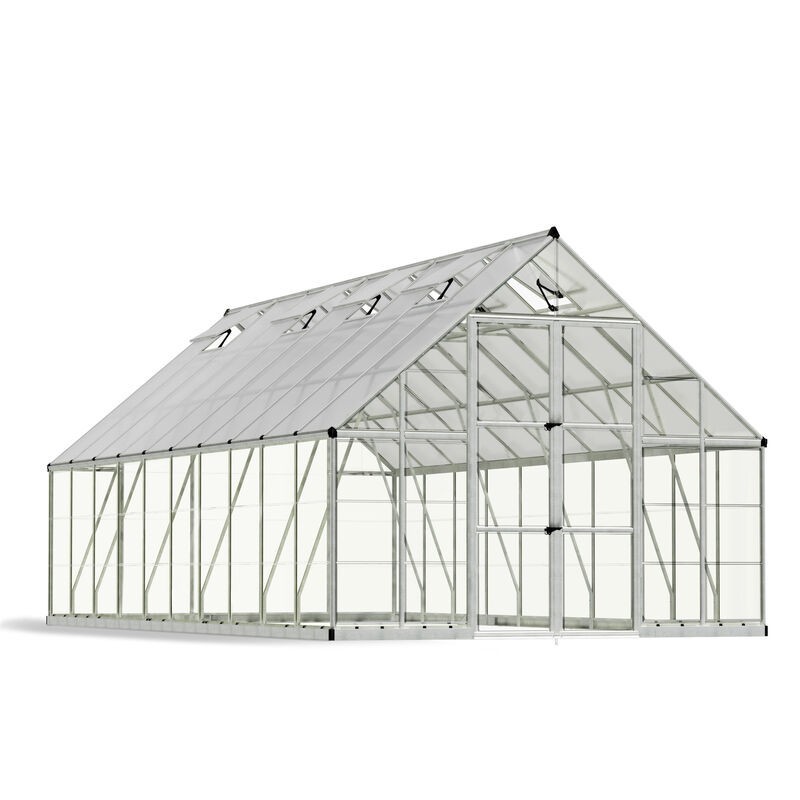 Canopia Balance Hybrid-Gartengewächshaus aus Polycarbonat 604x304x257 cm Silber Canopia Balance Hybrid-Gartengewächshaus aus Polycarbonat 604x304x257 cm Silber
