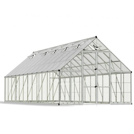Canopia Balance Hybrid Polycarbonate Garden Greenhouse 724x304x257 cm Silver