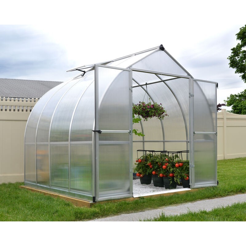 Canopia Bella Twin-Wall Polycarbonate Garden Greenhouse 244x244x219 cm Silver Canopia Bella Twin-Wall Polycarbonate Garden Greenhouse 244x244x219 cm Silver