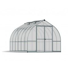 Canopia Bella Twin-Wall Polycarbonate Garden Greenhouse 367x244x219 cm Silver