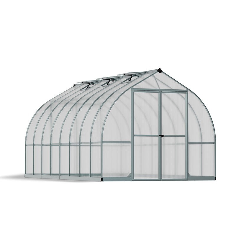 Canopia Bella Twin-Wall Polycarbonate Garden Greenhouse 490x244x219 cm Silver Canopia Bella Twin-Wall Polycarbonate Garden Greenhouse 490x244x219 cm Silver