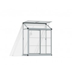 Canopia Anbau-Gartengewächshaus aus Polycarbonat, 125 x 63 x 160 cm, transparent