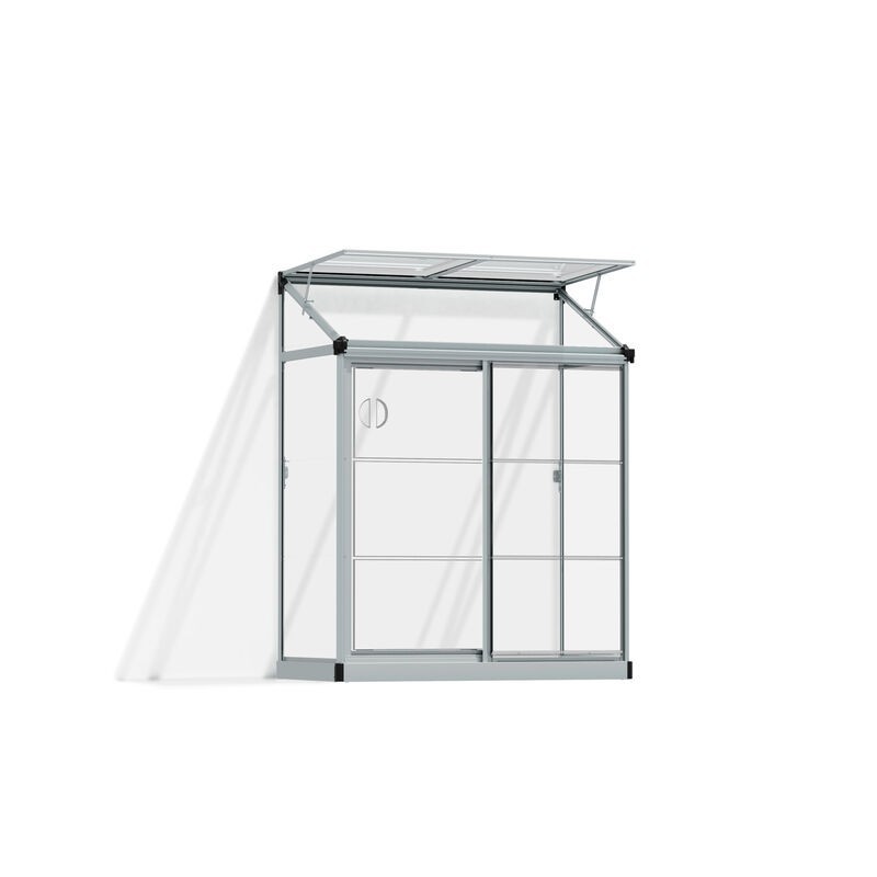 Canopia Lean-To Garden Greenhouse in Polycarbonate 125X63X160 cm Transparent Canopia Lean-To Garden Greenhouse in Polycarbonate 125X63X160 cm Transparent