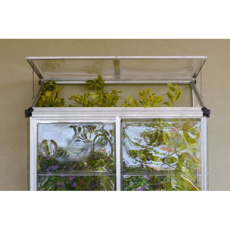 Canopia Anbau-Gartengewächshaus aus Polycarbonat, 125 x 63 x 160 cm, transparent
