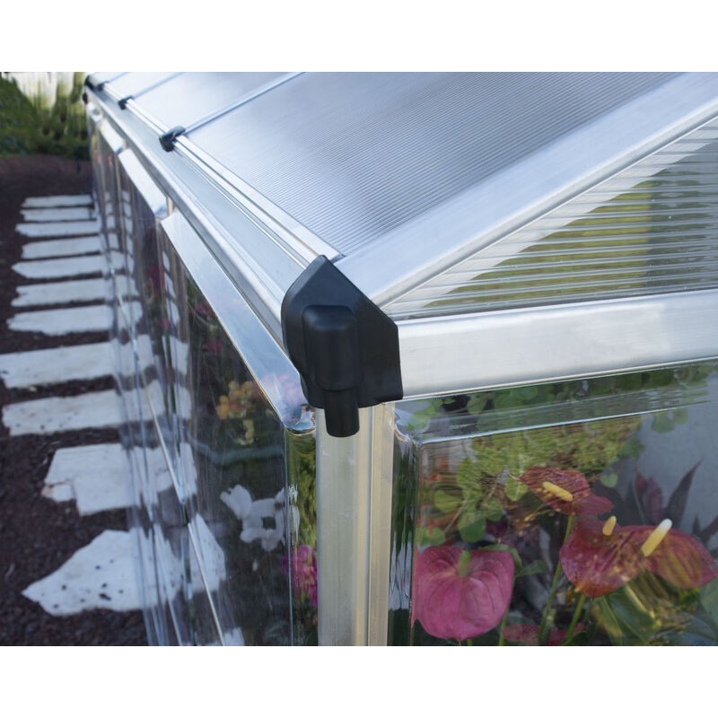Canopia Lean-To Hybrid Polycarbonate Garden Greenhouse 244x124x225 cm Silver Canopia Lean-To Hybrid Polycarbonate Garden Greenhouse 244x124x225 cm Silver