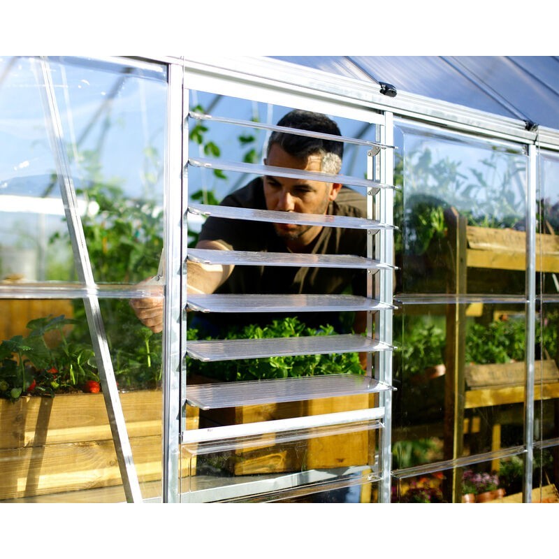 Canopia Slatted Side Window for Greenhouse - Silver Canopia Slatted Side Window for Greenhouse - Silver
