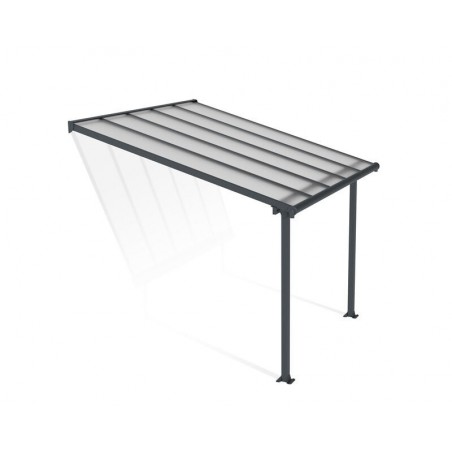 Canopia Olympia-Anbaupergola aus Aluminium, 3 x 3 m, Grau
