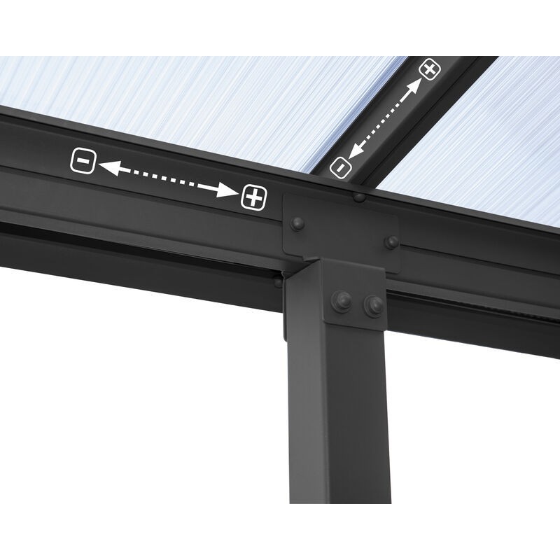 Canopia Olympia Terrassenüberdachung aus Aluminium 3x3 m Grau Canopia Olympia Terrassenüberdachung aus Aluminium 3x3 m Grau