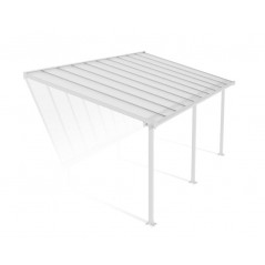 Canopia Olympia-Anbaupergola aus Aluminium, 3 x 6,2 m, Weiß