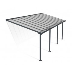 Canopia Olympia Patio Cover in Aluminium 3x7.4 m Grey