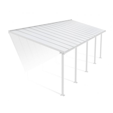 Canopia Olympia Terrassenüberdachung aus Aluminium 3x8.6 m Weiß