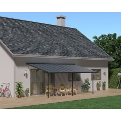 Canopia Capri Patio Cover in Aluminium 3x6.2 m Grey